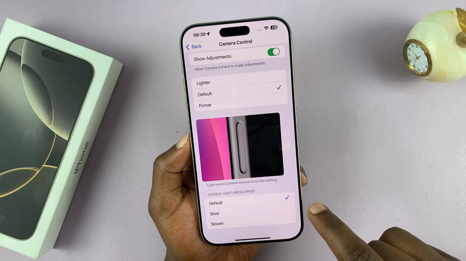 Double Light-Press Speed Of Camera Control Button On iPhone 16