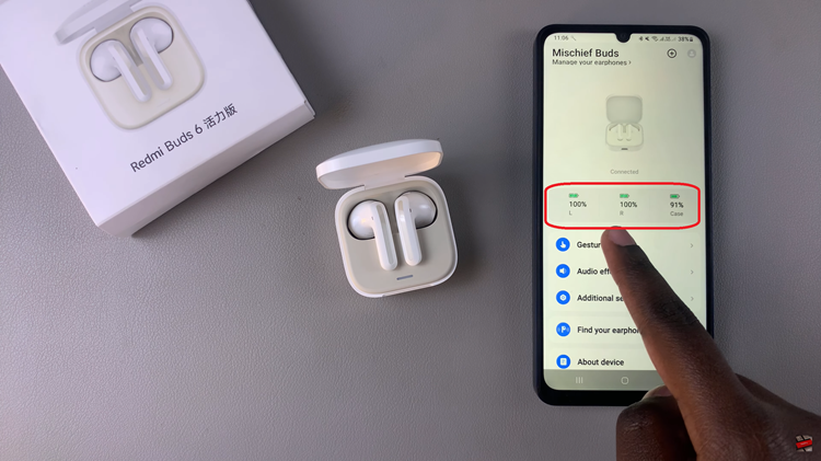 Check Battery Level Of Redmi Buds 6