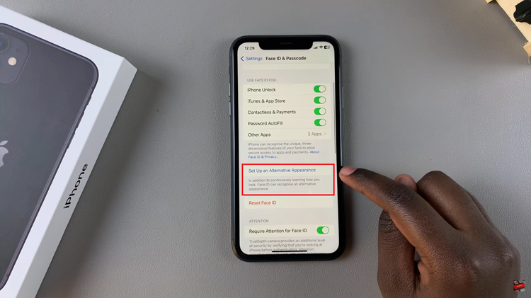 How To Set Alternative Appearance For Face ID On iPhone 11