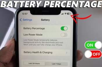 How To Show/Hide Battery Percentage On iPhone 11