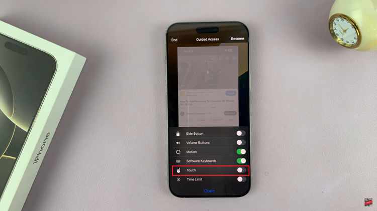 How To Temporarily Disable Touch Screen On iPhone 16