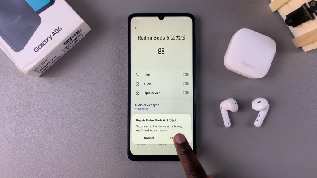 Disconnect & Unpair Bluetooth Earphones From Samsung Galaxy A06