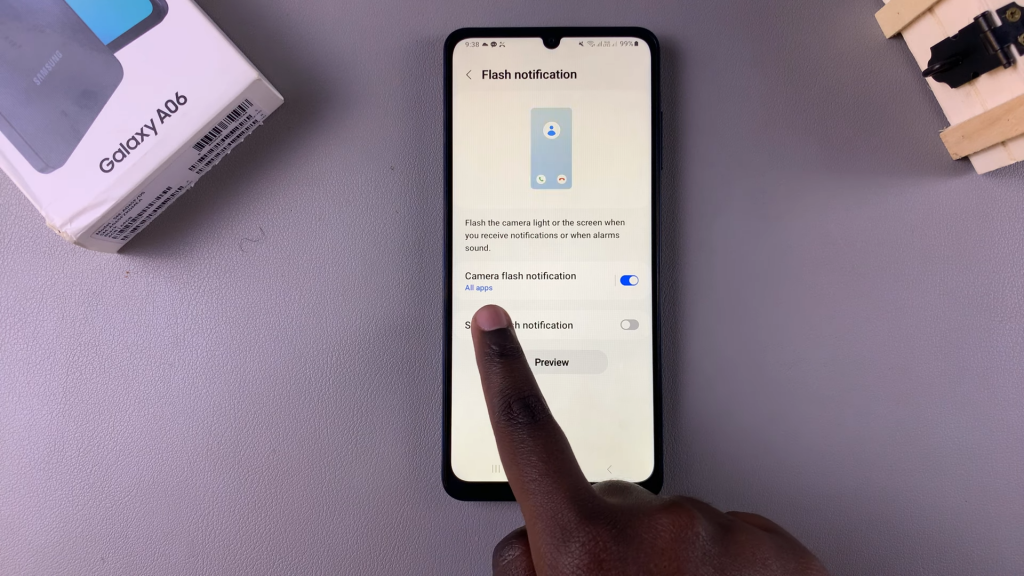  Enable Camera Flash Notifications On Samsung Galaxy A06