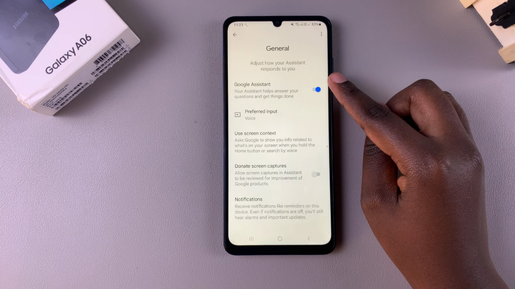 Set Up Google Assistant On Samsung Galaxy A06