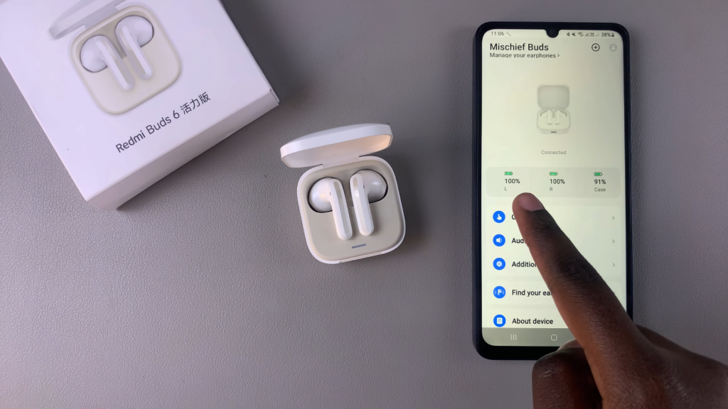 Check Battery Level Of Redmi Buds 6