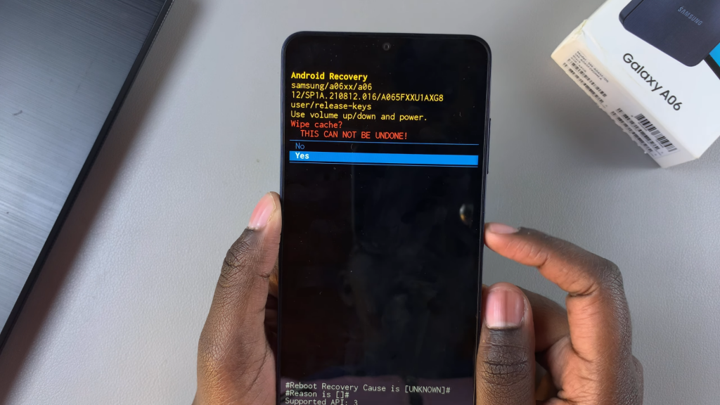 Wipe Cache Partition On Samsung Galaxy A06