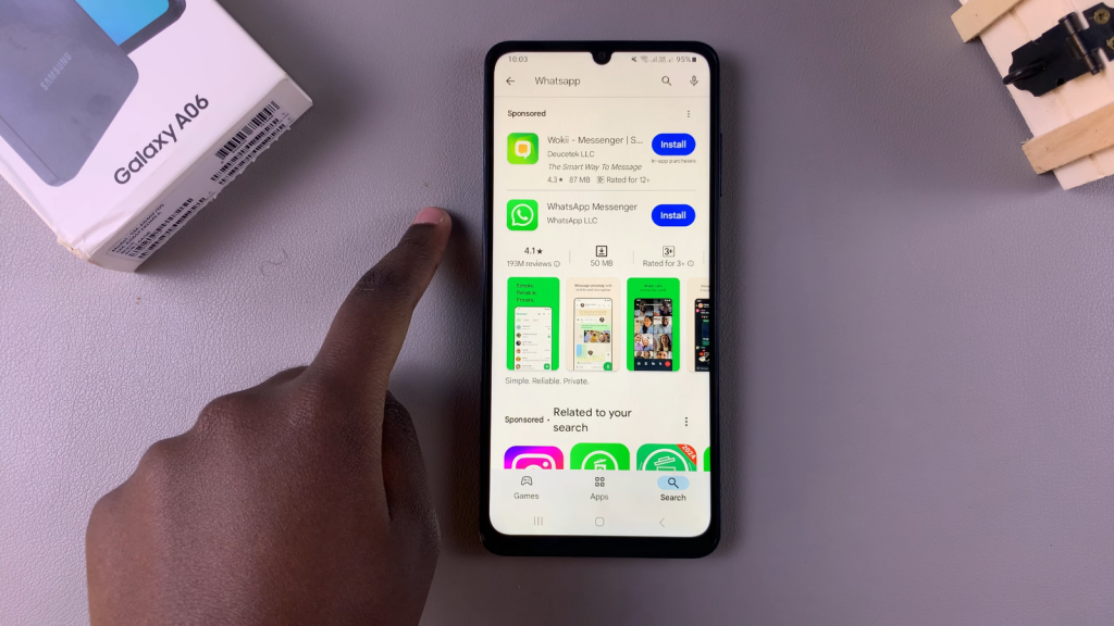 Install & Set Up WhatsApp On Samsung Galaxy A06