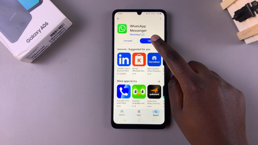 Install & Set Up WhatsApp On Samsung Galaxy A06