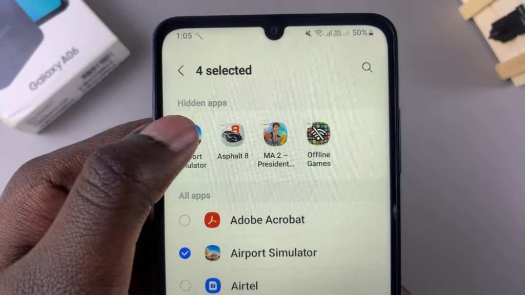 Hide / Unhide Apps On Samsung Galaxy A06