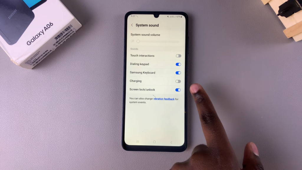 Enable/ Disable Lock Screen Sound On Samsung Galaxy A06