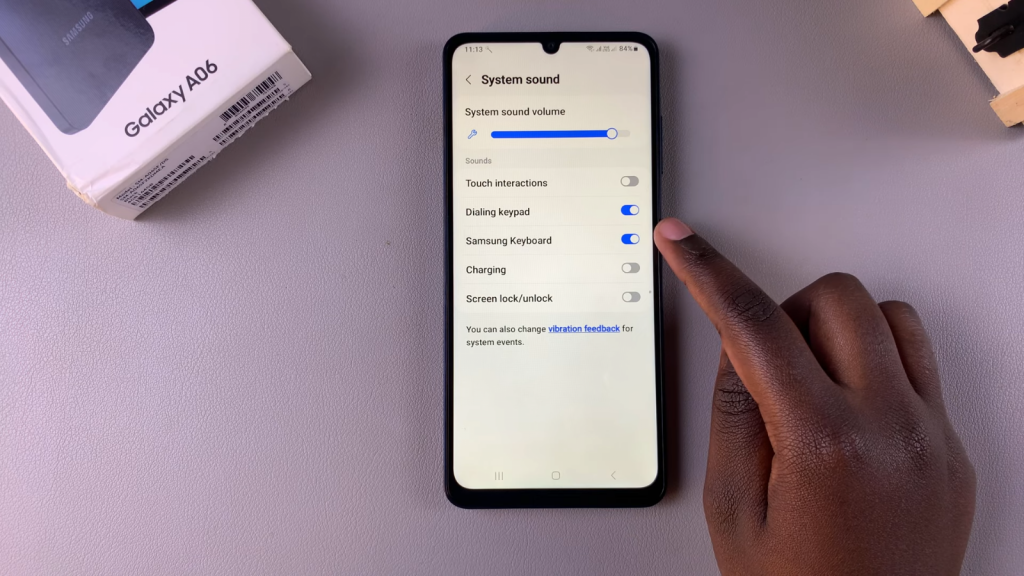 Enable/Disable Keyboard Sound On Samsung Galaxy A06