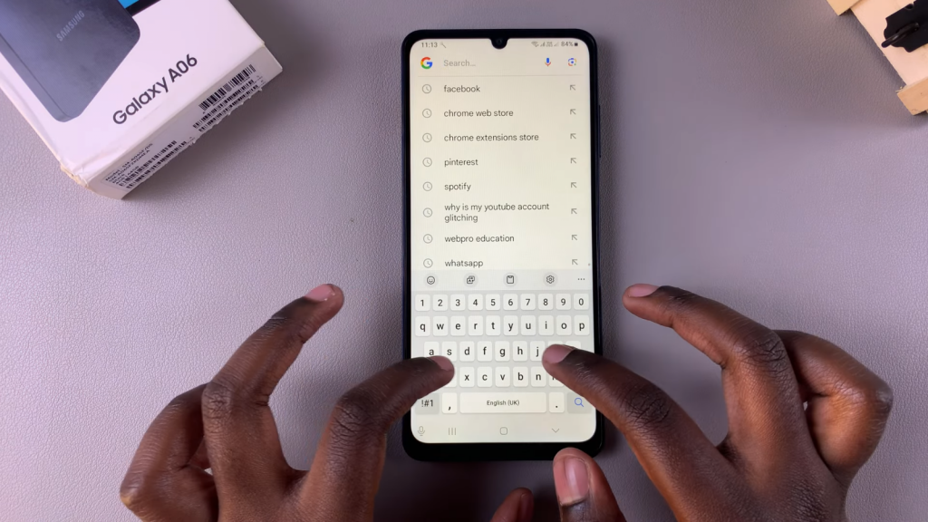 Enable/Disable Keyboard Sound On Samsung Galaxy A06