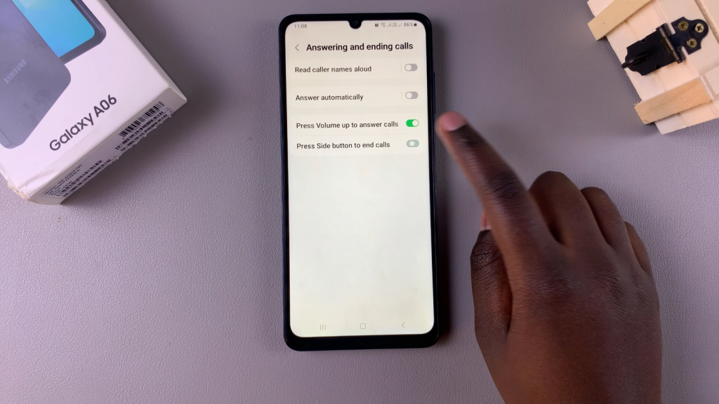 Answer & End Calls With Physical Buttons On Samsung Galaxy A06