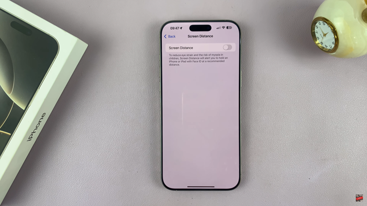 Turn OFF Screen Distance On iPhone 16 Pro