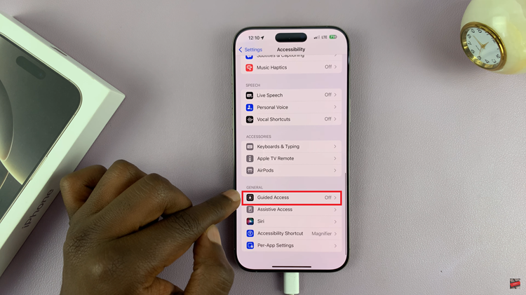 Turn ON Guided Access On iPhone 16 