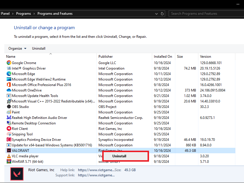How To Uninstall Valorant