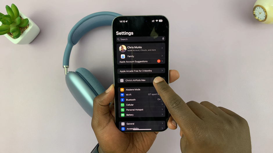 AirPods Max In Settings