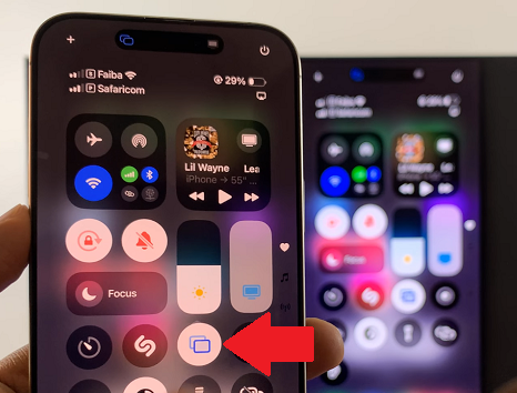 Screen Mirroring Icon On iPhone