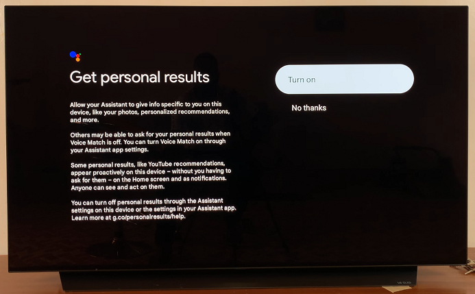 Get personal Results On Google TV Streamer