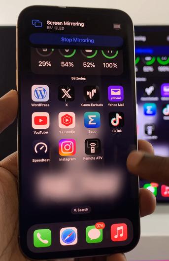 Stop Screen Mirroring iPhone To Samsung Smart TV