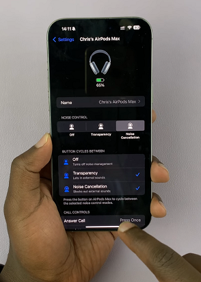 Active Noise Cancellation On AirPods Max