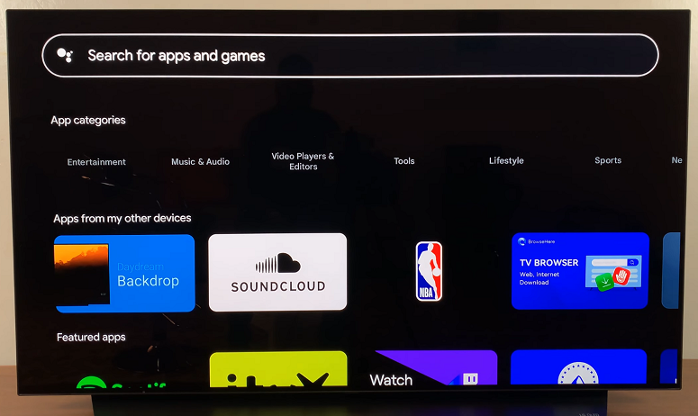 Search For Apps and Games On Google Tv Streamer