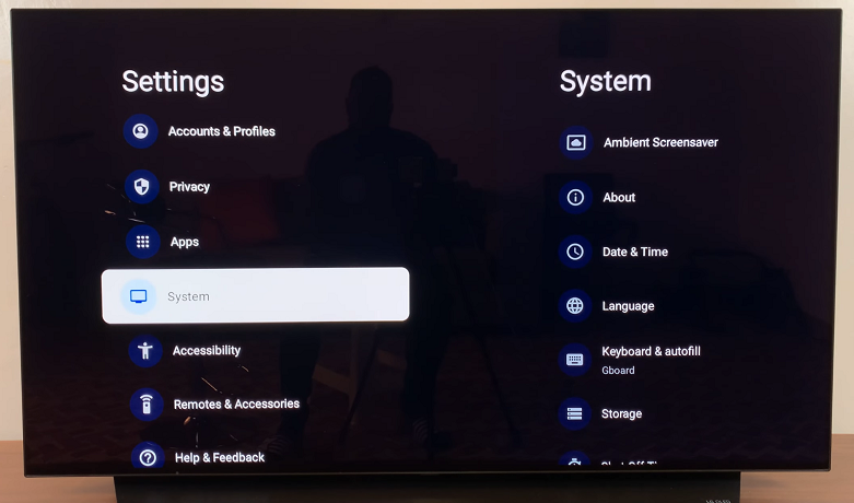 System Option On Google Tv Streamer