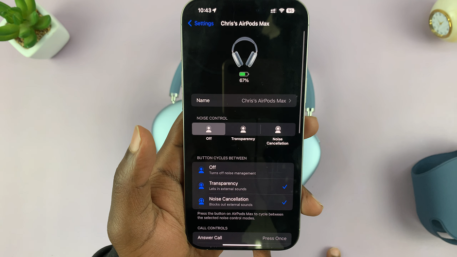 AirPods Max Settings On iPhone