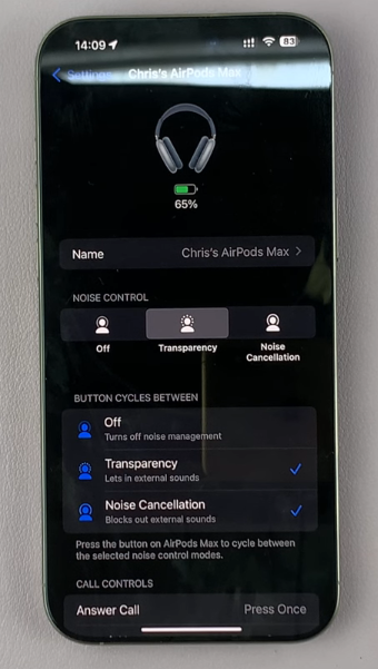 Disable Noise Canceling On AirPods Max