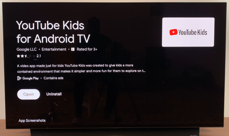 YouTube Kids On Google TV Streamer 4K