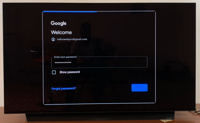 Sign In To Google Account On Google TV Streamer