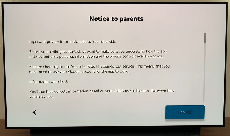 YouTube Kids Notice To Parents