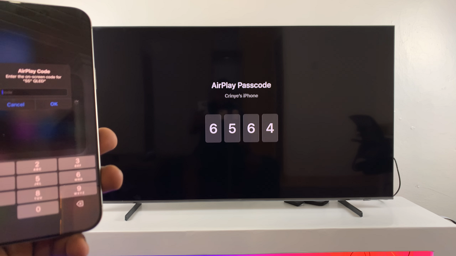 Passcode To Screen Mirror iPhone To Samsung Smart TV