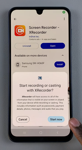 Screen Record On Samsung Galaxy A16