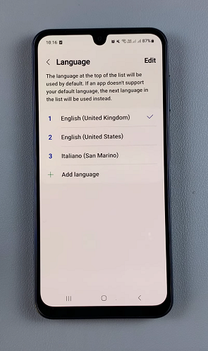 How To Change System Language On Samsung Galaxy A16