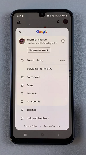 Google App Settings