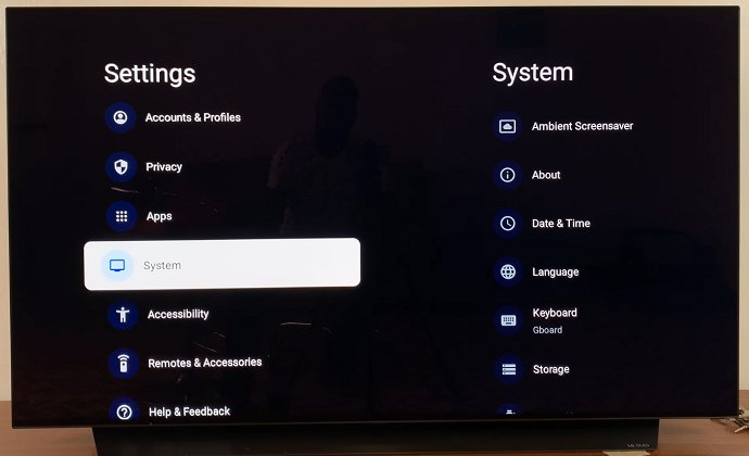 System Settings On Google TV Streamer