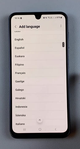 Change System Language On Samsung Galaxy A16