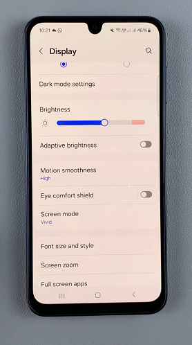 Enable / Disable Adaptive Brightness On Galaxy A16