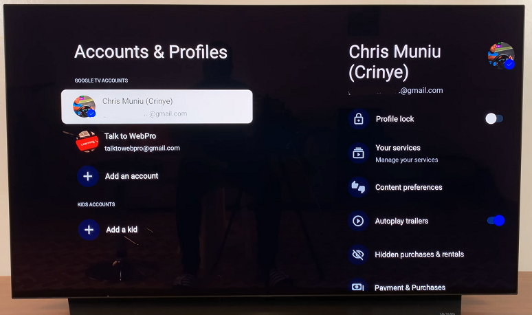 Accounts & Profiles On Google Tv Streamer 4K