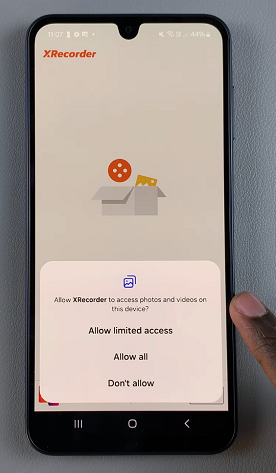 Allow Photos & Videos Access For XRecorder