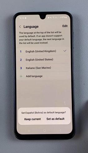 Change Language On Samsung Galaxy A16