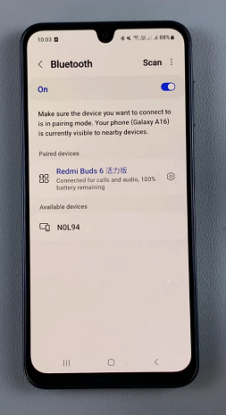 Connect Bluetooth Devices To Samsung Galaxy A16