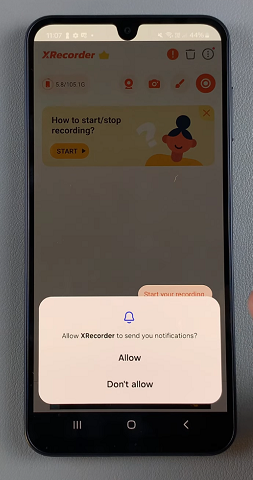 Allow XRecorder Notifications