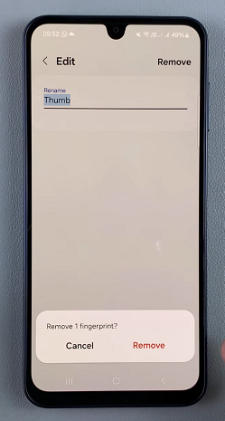 Remove Fingerprint On Samsung Galaxy A16