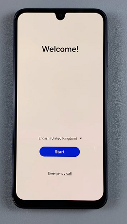 Welcome Set Up Screen On Galaxy A16