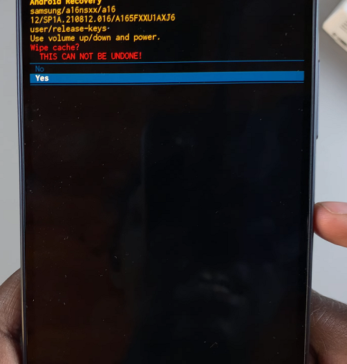 Wipe Cache Partition On Samsung Galaxy A16