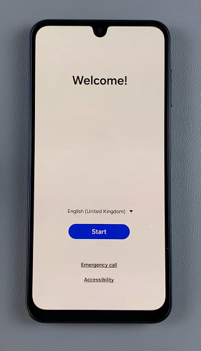 Welcome Set Up Screen Samsung Galaxy A16