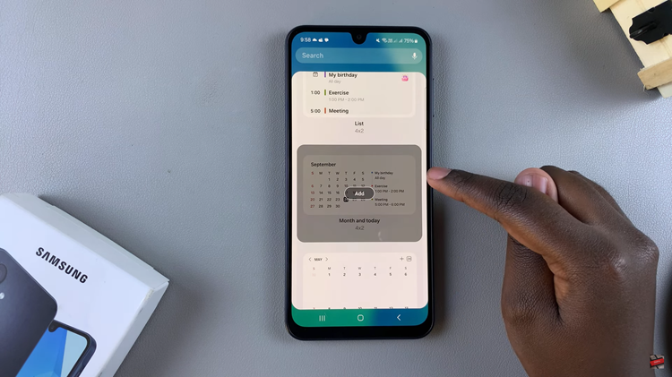 How To Add Calendar Widget To Home Screen On Samsung Galaxy A16