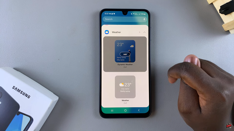 How To Add Weather Widget To Home Screen On Samsung Galaxy A16